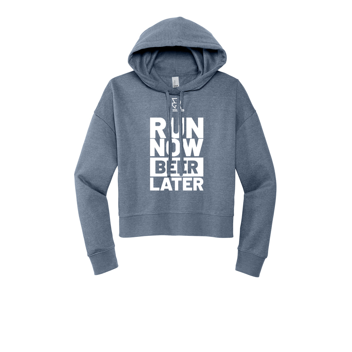 RUN NOW BEER LATER (White) - Womens Fleece Hoodie