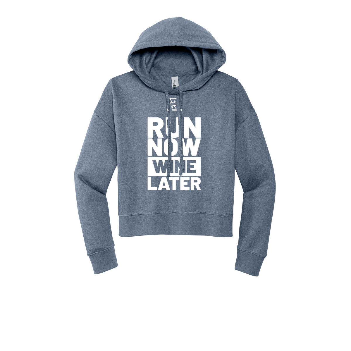 RUN NOW WINE LATER (White) - Womens Fleece Hoodie