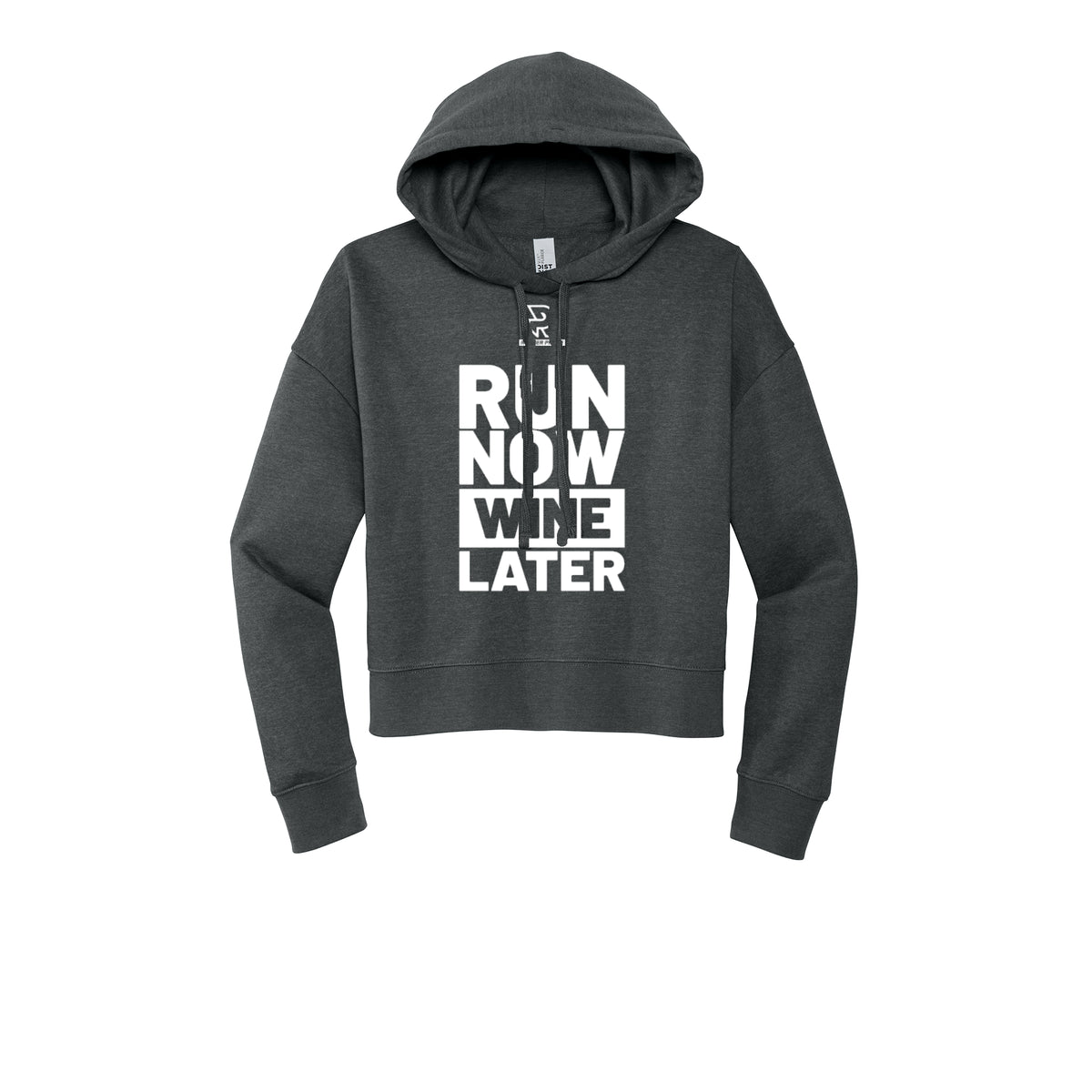 RUN NOW WINE LATER (White) - Womens Fleece Hoodie