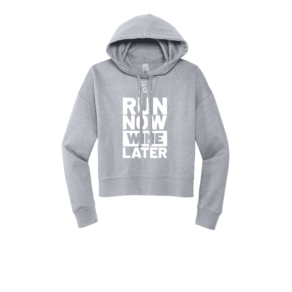RUN NOW WINE LATER (White) - Womens Fleece Hoodie