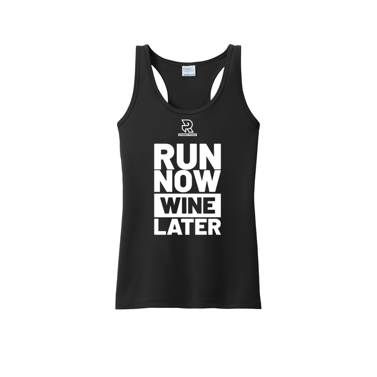 RUN NOW WINE LATER (White) - Womens Performance Tank