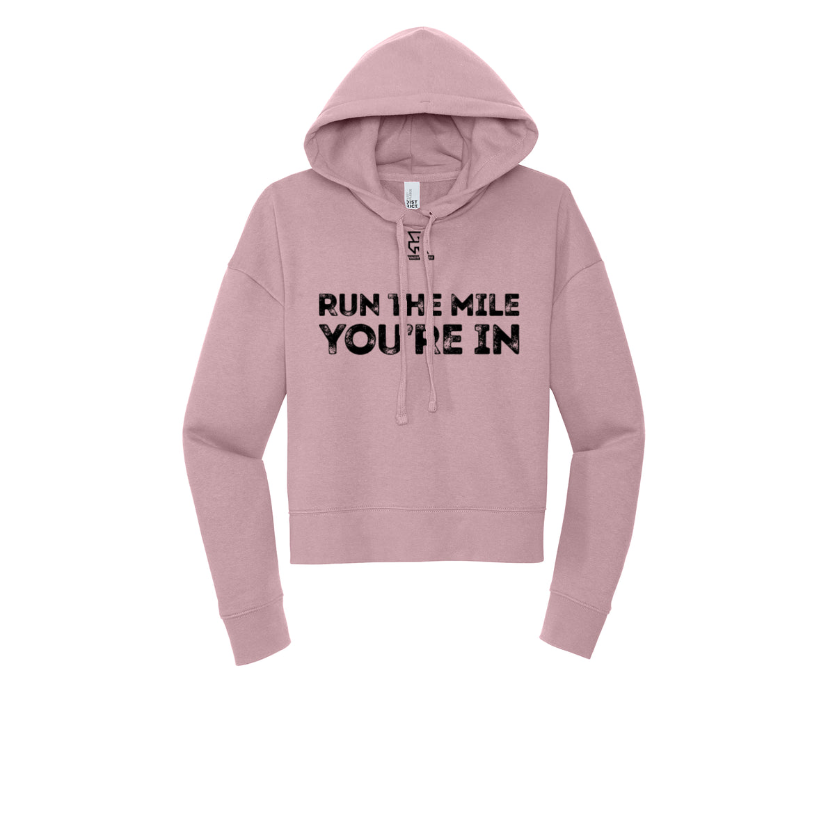 RUN THE MILE YOU'RE IN (Black) - Womens Fleece Hoodie