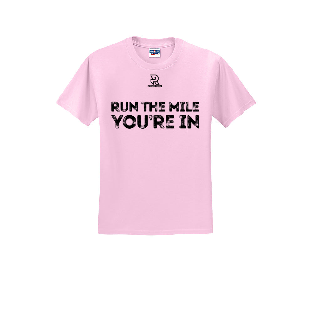 RUN THE MILE YOU'RE IN (Black) - Short Sleeve Cotton Tee