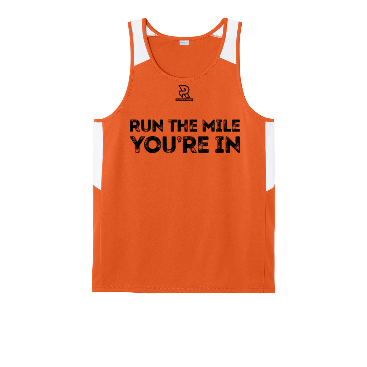 RUN THE MILE YOU'RE IN (Black) - Mens Club Track Tank