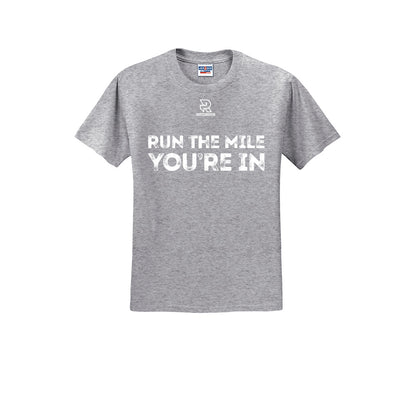 RUN THE MILE YOU'RE IN (White) - Short Sleeve Cotton Tee