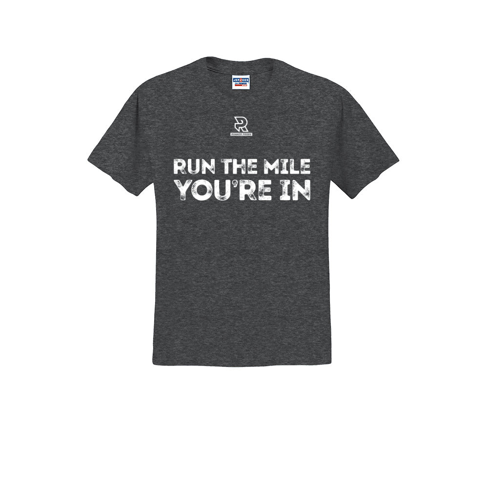 RUN THE MILE YOU'RE IN (White) - Short Sleeve Cotton Tee
