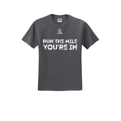 RUN THE MILE YOU'RE IN (White) - Short Sleeve Cotton Tee