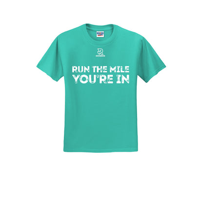 RUN THE MILE YOU'RE IN (White) - Short Sleeve Cotton Tee