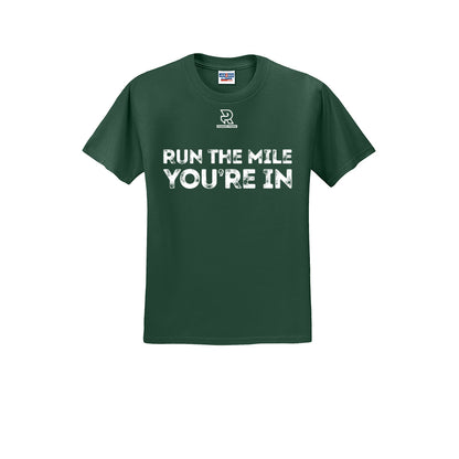 RUN THE MILE YOU'RE IN (White) - Short Sleeve Cotton Tee