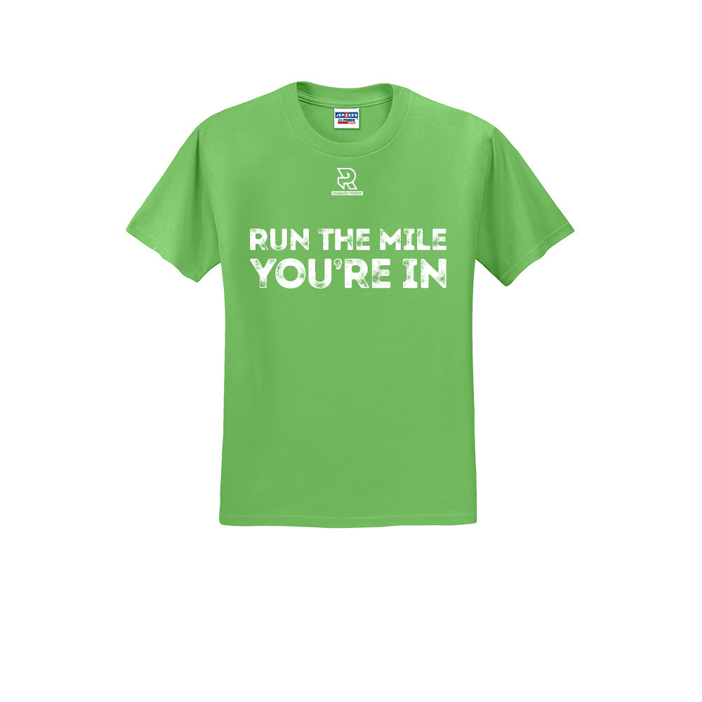 RUN THE MILE YOU'RE IN (White) - Short Sleeve Cotton Tee
