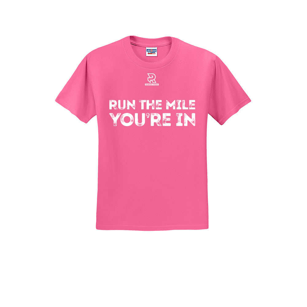 RUN THE MILE YOU'RE IN (White) - Short Sleeve Cotton Tee