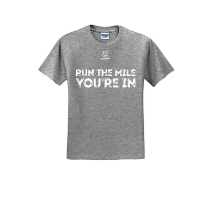 RUN THE MILE YOU'RE IN (White) - Short Sleeve Cotton Tee