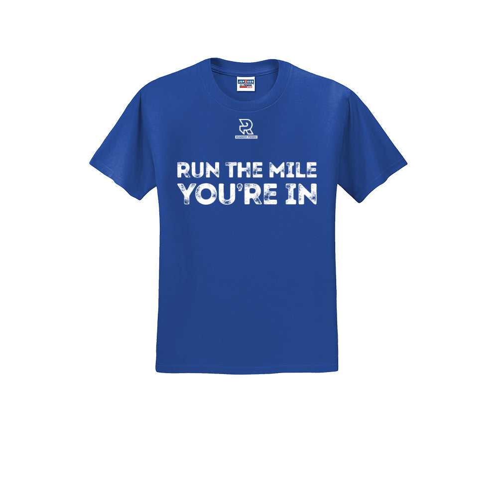 RUN THE MILE YOU'RE IN (White) - Short Sleeve Cotton Tee