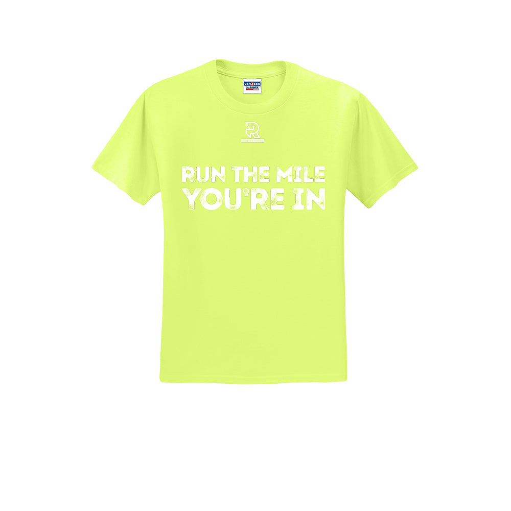 RUN THE MILE YOU'RE IN (White) - Short Sleeve Cotton Tee