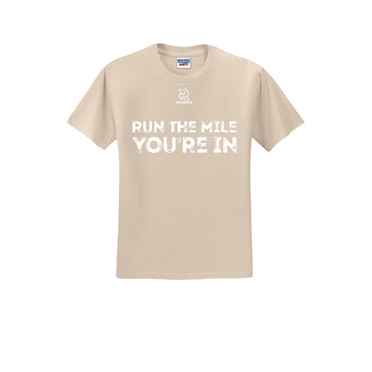 RUN THE MILE YOU'RE IN (White) - Short Sleeve Cotton Tee