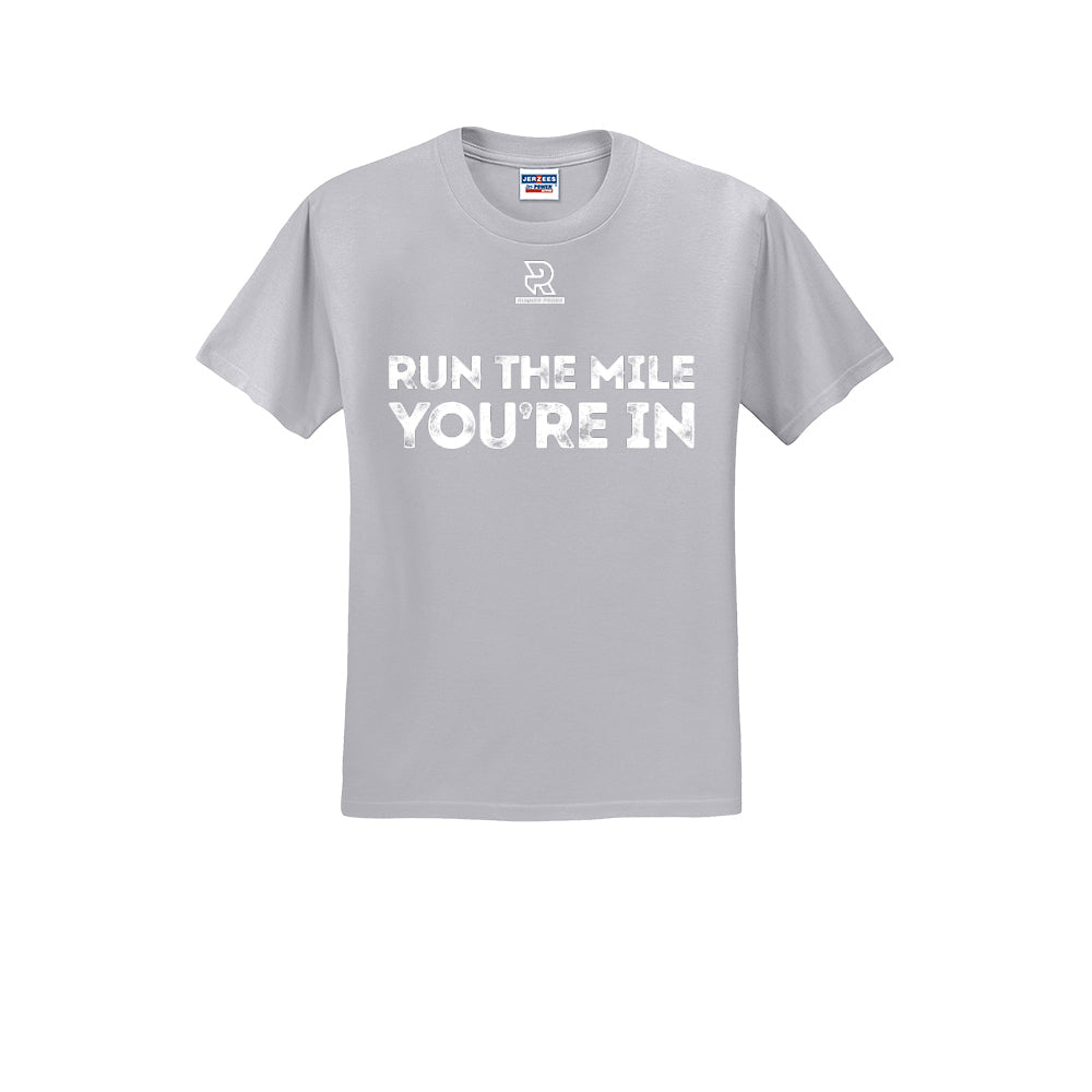 RUN THE MILE YOU'RE IN (White) - Short Sleeve Cotton Tee