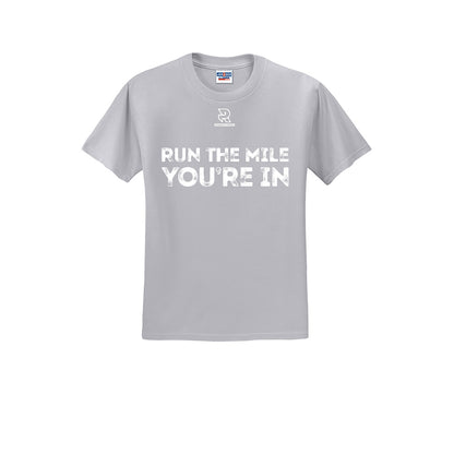 RUN THE MILE YOU'RE IN (White) - Short Sleeve Cotton Tee