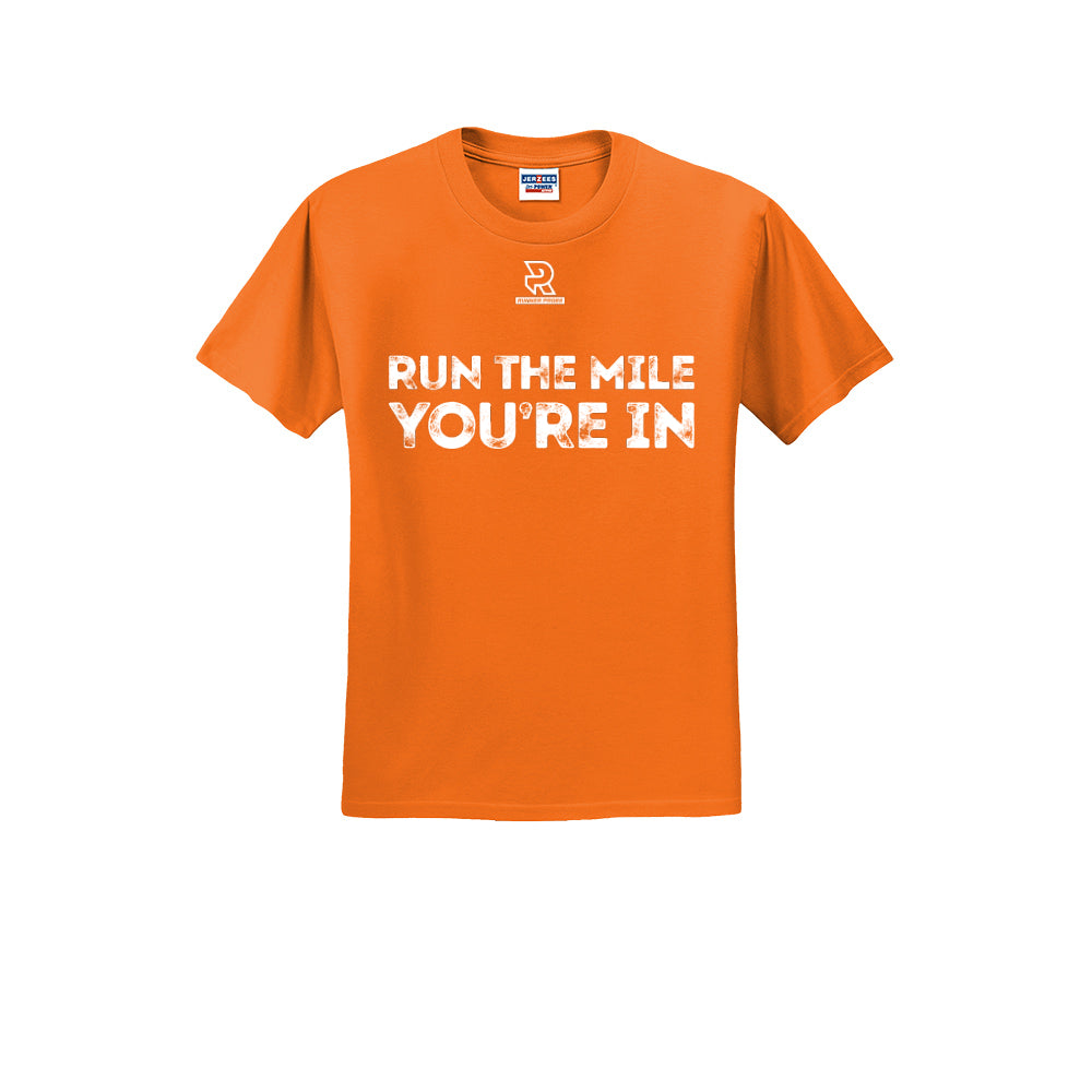 RUN THE MILE YOU'RE IN (White) - Short Sleeve Cotton Tee