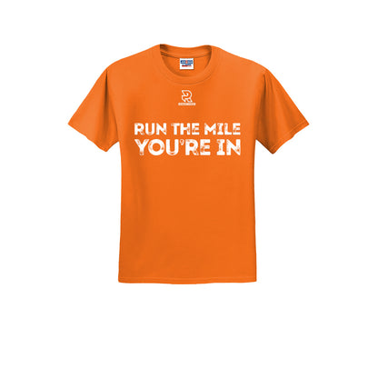 RUN THE MILE YOU'RE IN (White) - Short Sleeve Cotton Tee