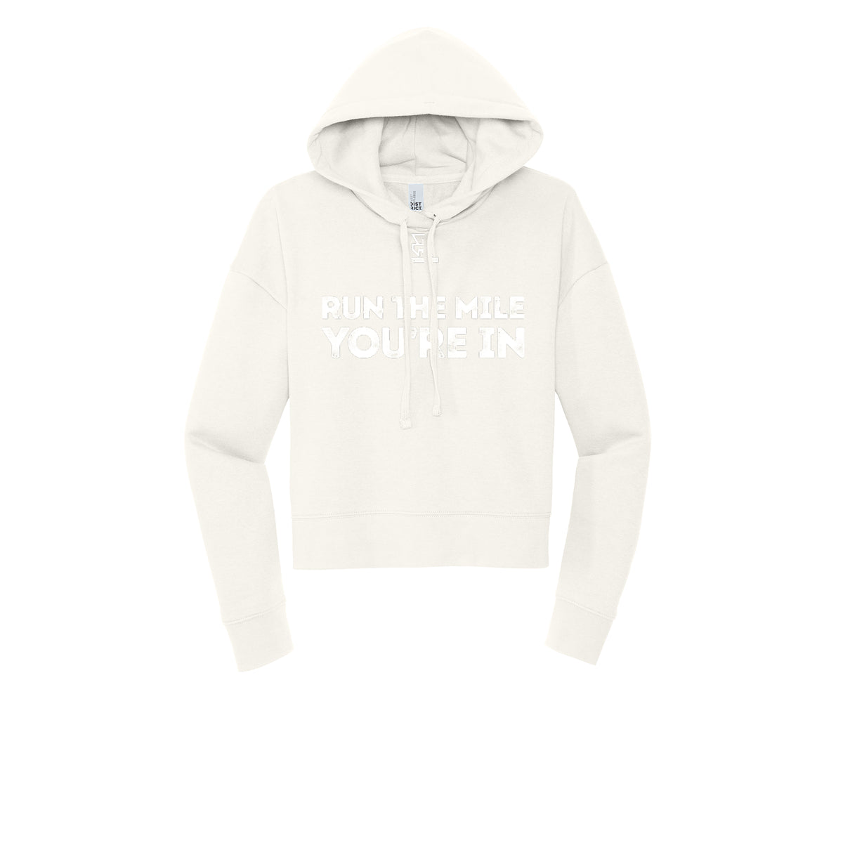 RUN THE MILE YOU'RE IN (White) - Womens Fleece Hoodie