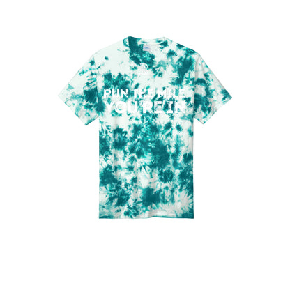 RUN THE MILE YOU'RE IN (White) - Short Sleeve Tie Dye Cotton Tee