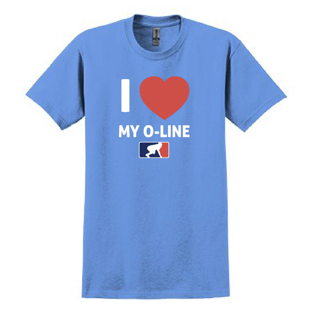 I <3 MY O-LINE - Heavyweight T-Shirt