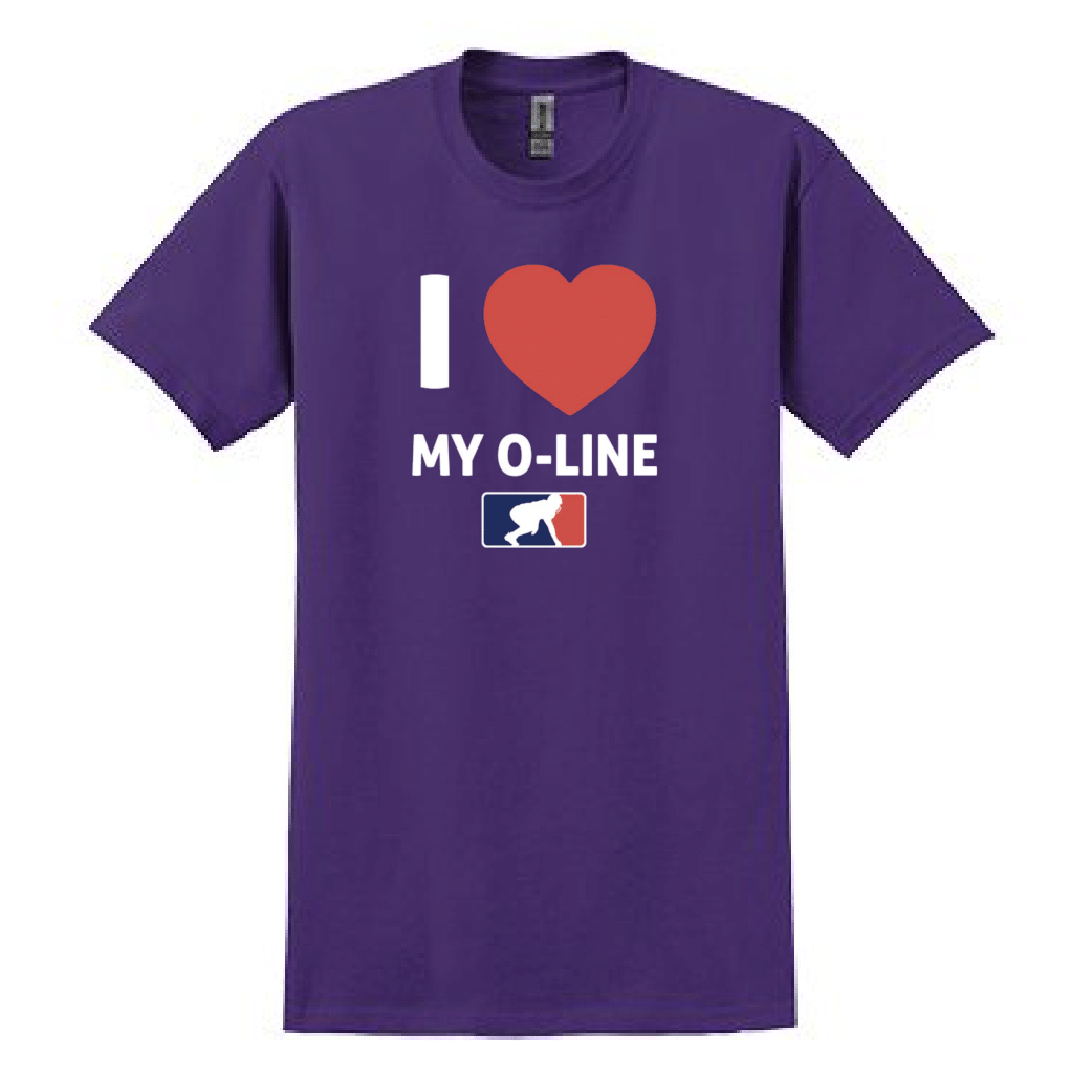 I <3 MY O-LINE - Heavyweight T-Shirt