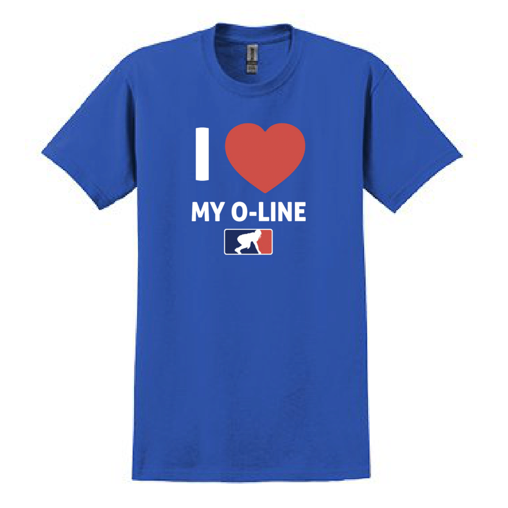 I <3 MY O-LINE - Heavyweight T-Shirt
