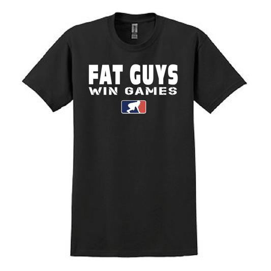 FAT GUYS WIN GAMES - Heavyweight T-Shirt