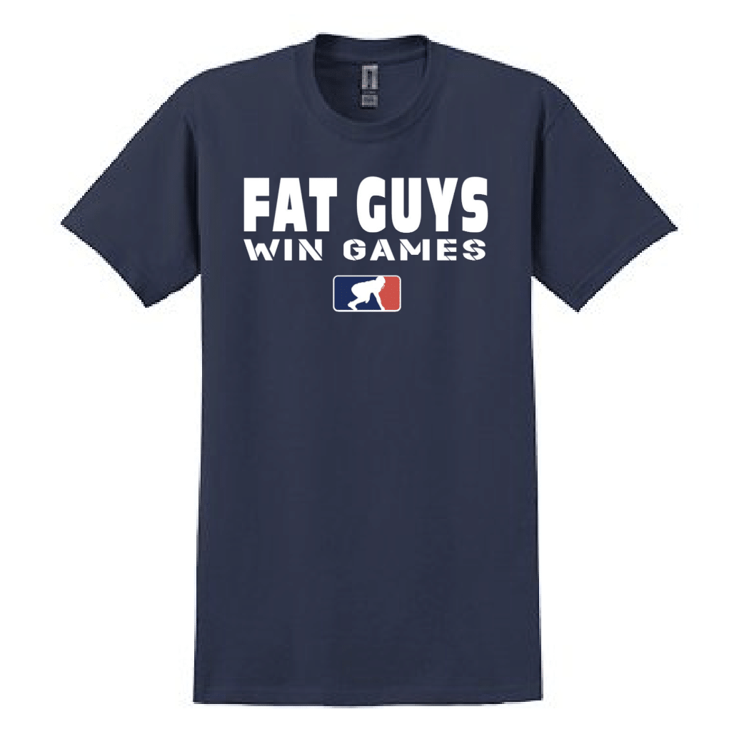 FAT GUYS WIN GAMES - Heavyweight T-Shirt