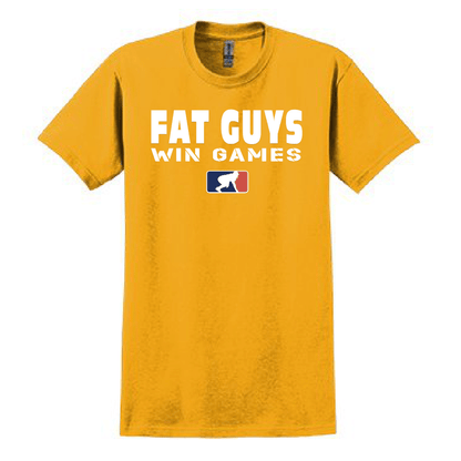 FAT GUYS WIN GAMES - Heavyweight T-Shirt
