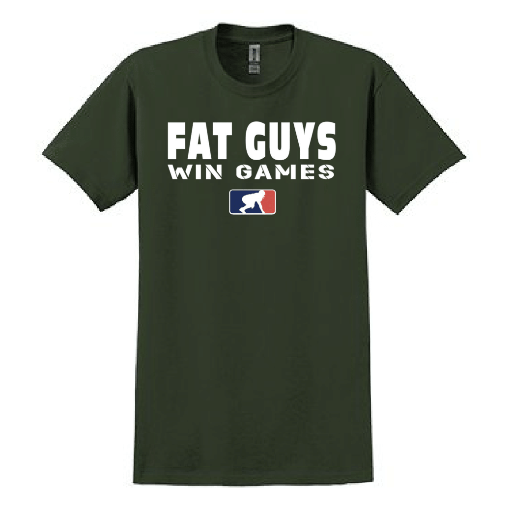 FAT GUYS WIN GAMES - Heavyweight T-Shirt