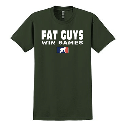 FAT GUYS WIN GAMES - Heavyweight T-Shirt