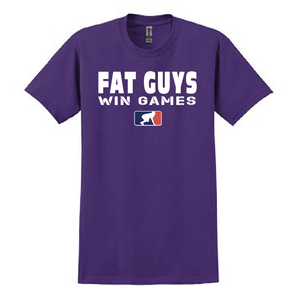 FAT GUYS WIN GAMES - Heavyweight T-Shirt