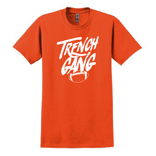 TRENCH GANG (White) - Heavyweight T-Shirt
