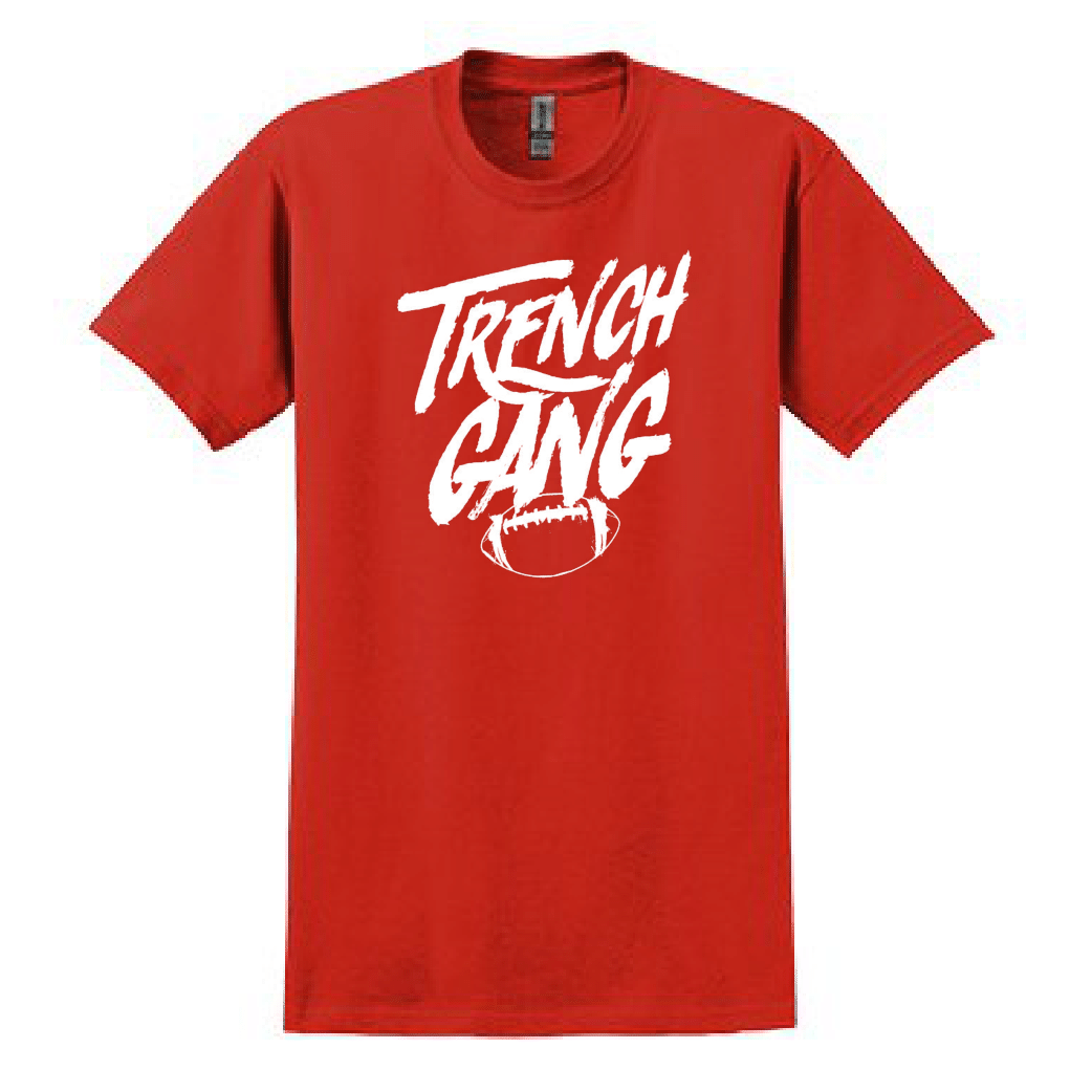 TRENCH GANG (White) - Heavyweight T-Shirt