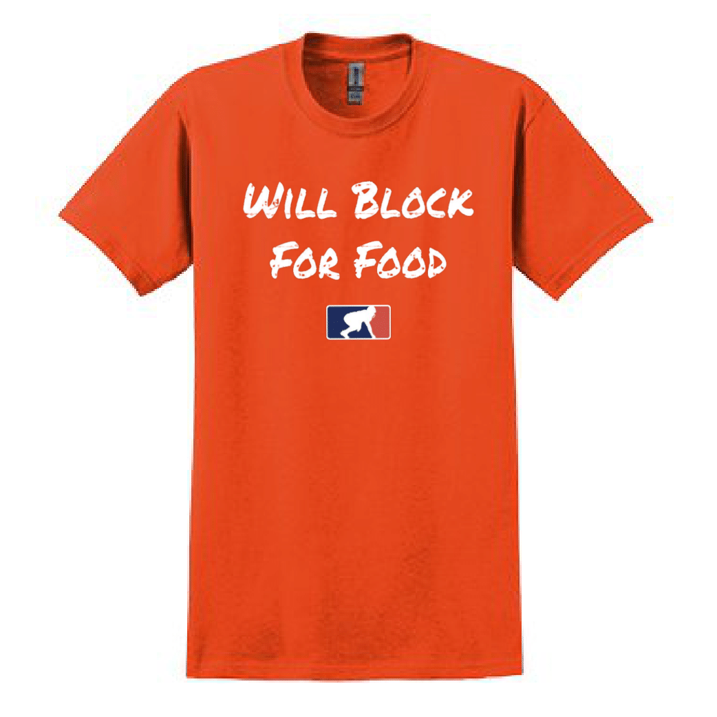 WILL BLOCK FOR FOOD - Heavyweight T-Shirt
