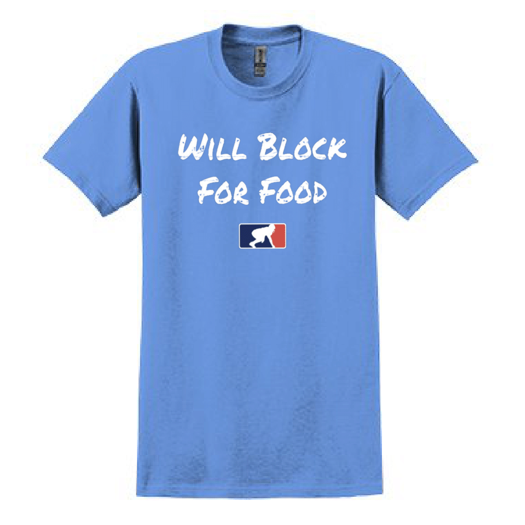WILL BLOCK FOR FOOD - Heavyweight T-Shirt