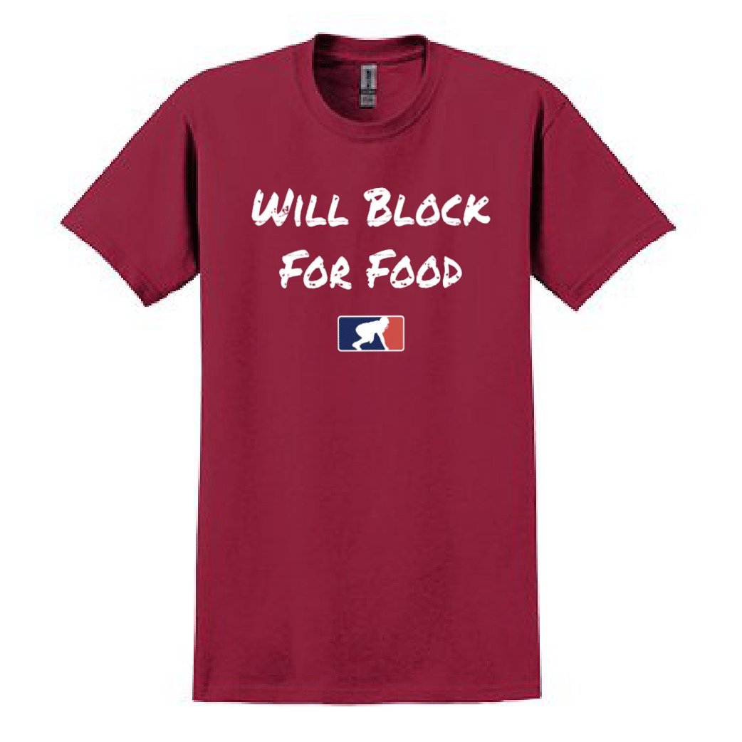 WILL BLOCK FOR FOOD - Heavyweight T-Shirt