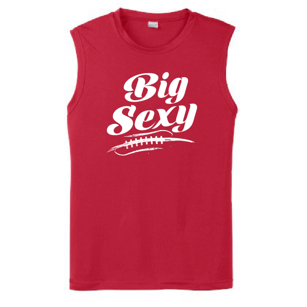 BIG SEXY (White) (A) - Muscle T-Shirt