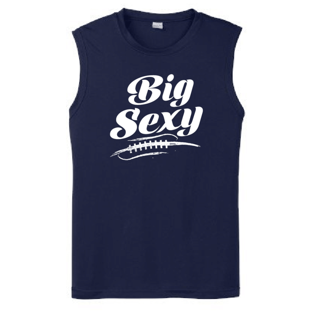 BIG SEXY (White) (A) - Muscle T-Shirt