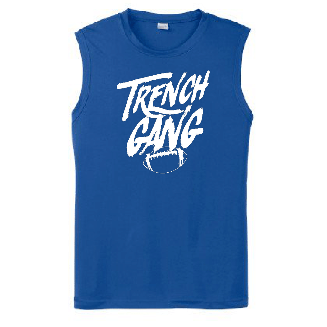 TRENCH GANG (White) - Muscle T-Shirt