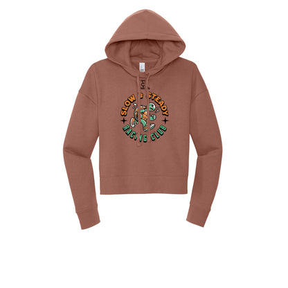 SLOW & STEADY RACING (Black) - Womens Fleece Hoodie