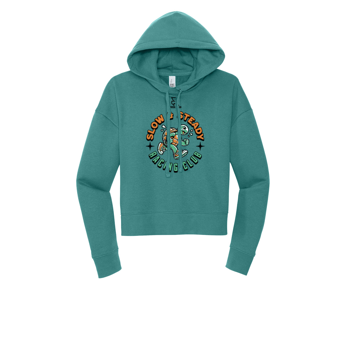 SLOW & STEADY RACING (Black) - Womens Fleece Hoodie