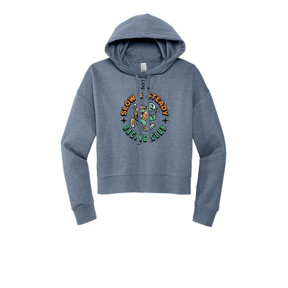 SLOW & STEADY RACING (Black) - Womens Fleece Hoodie