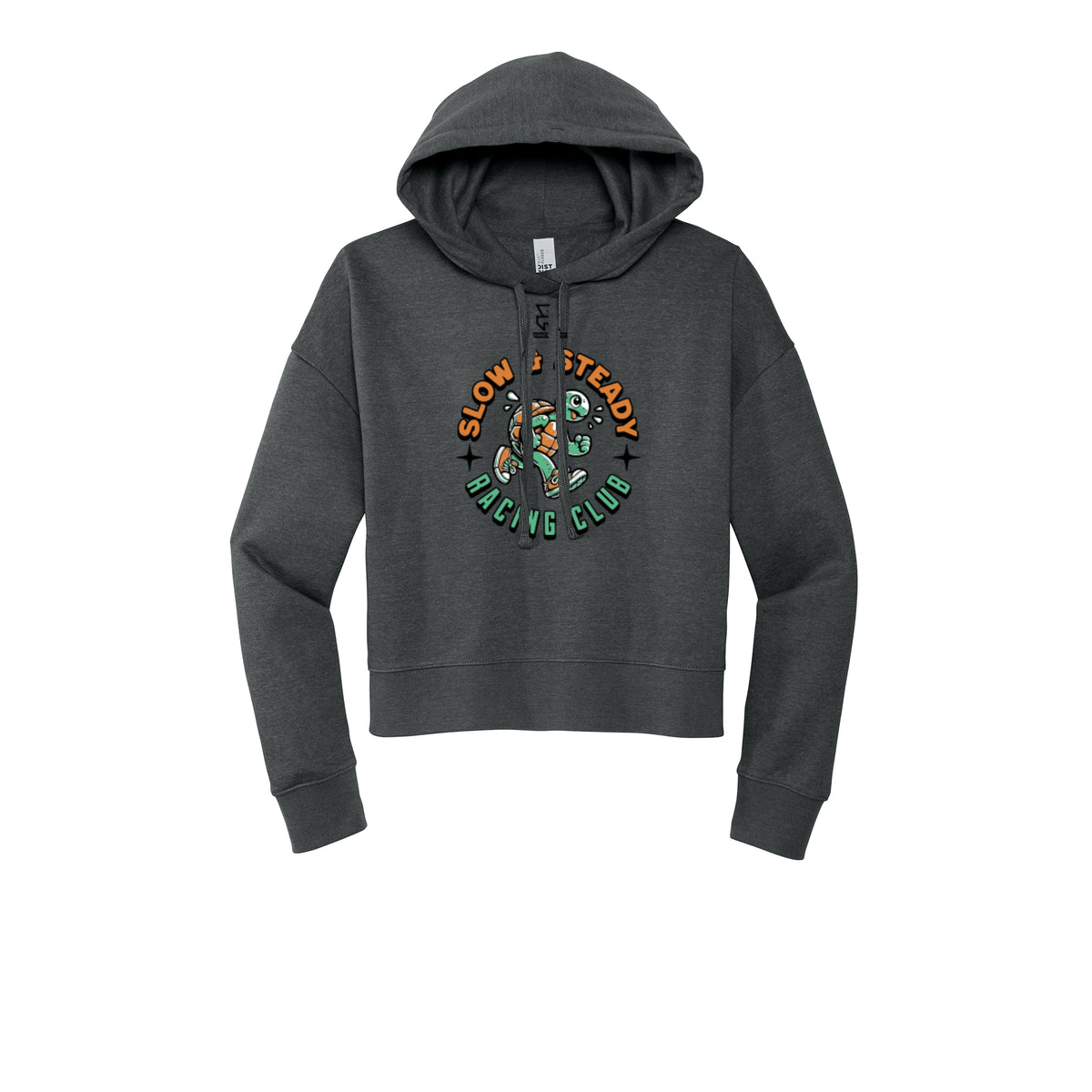 SLOW & STEADY RACING (Black) - Womens Fleece Hoodie