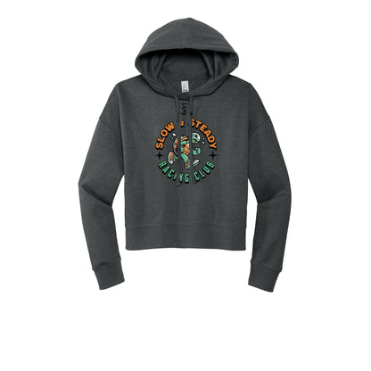 SLOW & STEADY RACING (Black) - Womens Fleece Hoodie