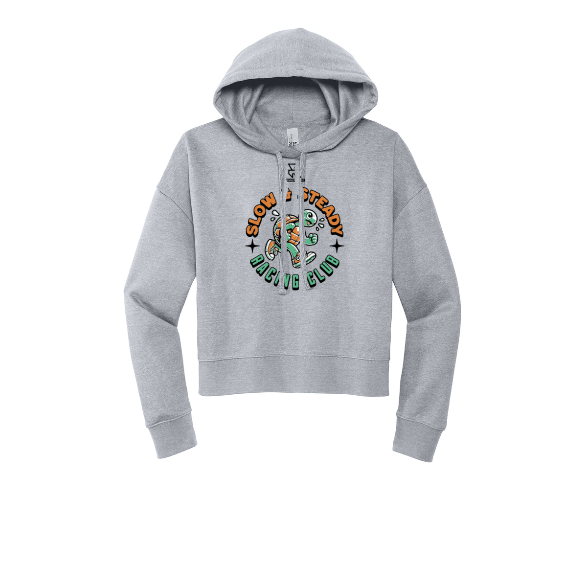 SLOW & STEADY RACING (Black) - Womens Fleece Hoodie