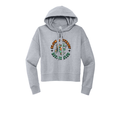 SLOW & STEADY RACING (Black) - Womens Fleece Hoodie