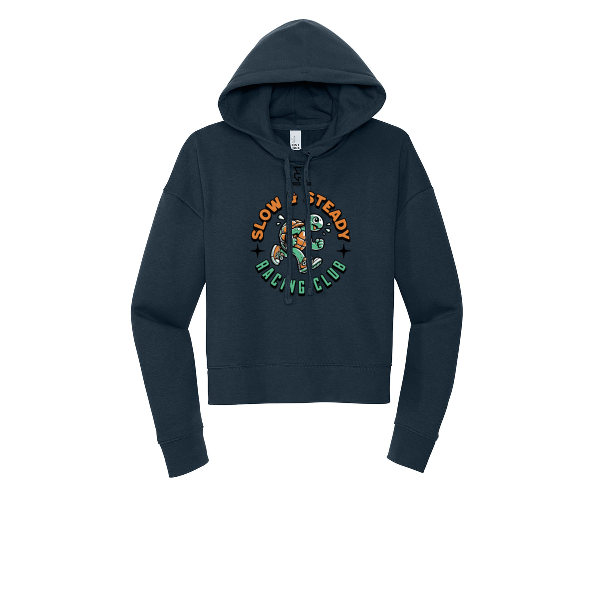 SLOW & STEADY RACING (Black) - Womens Fleece Hoodie
